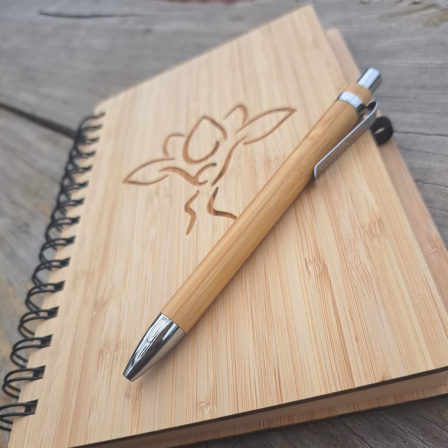 Bamboo Diary with Pen