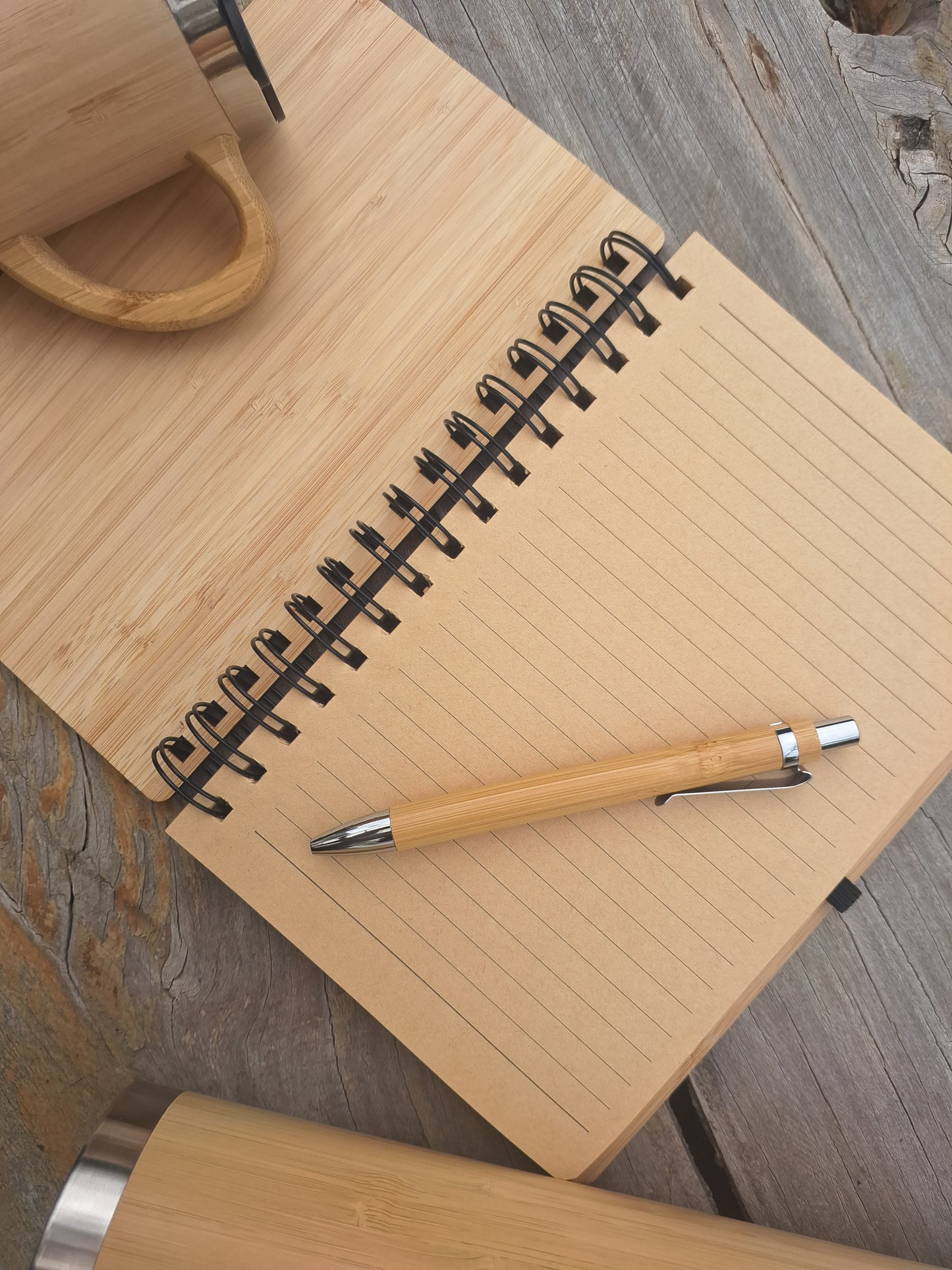 Bamboo Diary with Pen