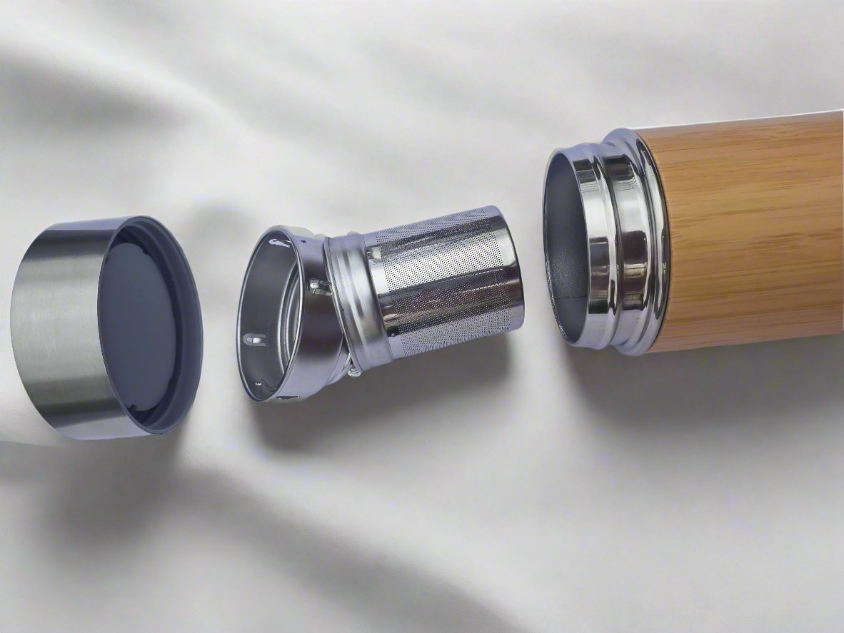 Bamboo Bottle With Strainer